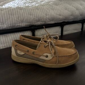 Sperry Tan and White Women's Loafers